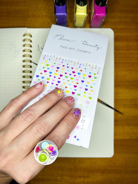“Wear your Heart on Your Nails” Nail Art Stickers by Phem Beauty
