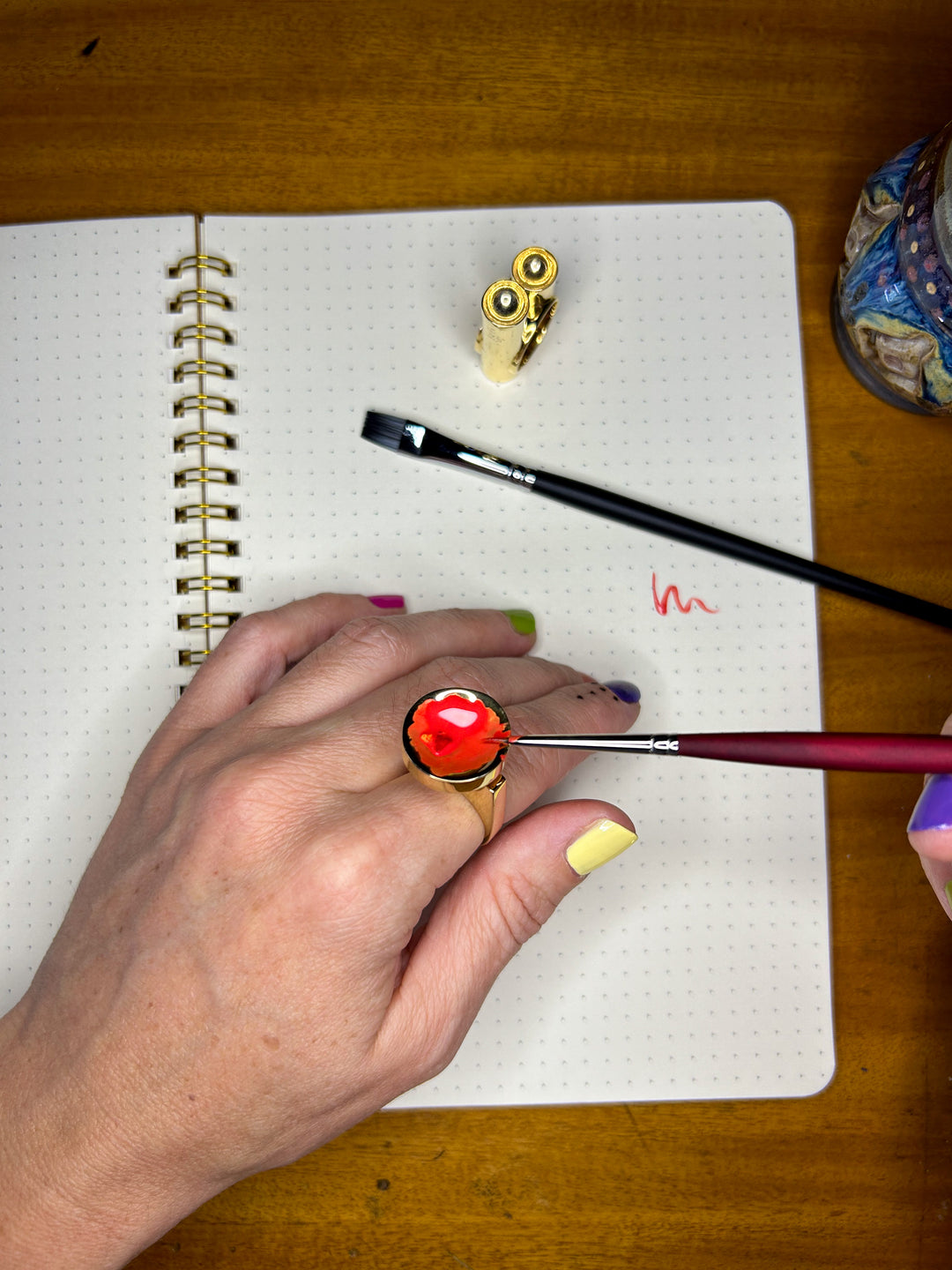 Phem Beauty FIRE FLOWER Mixing Tray Ring for Makeup